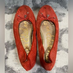Sam edelman Felicia ballet flat - Red/orange suede